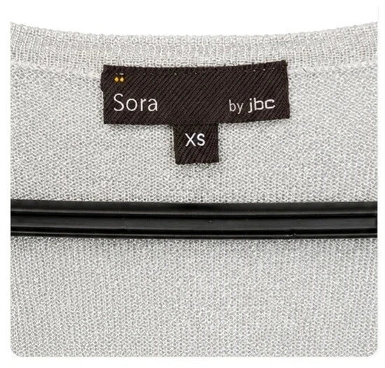 Fijne beige pailletten trui Sora by JBC – Maat XS – photo 2